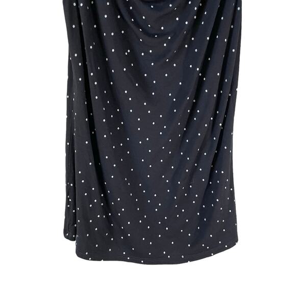 Old Navy Women's Cowl Neck Polka Dot Tank Top Black White Sleeveless Petite XS - Picture 4 of 11